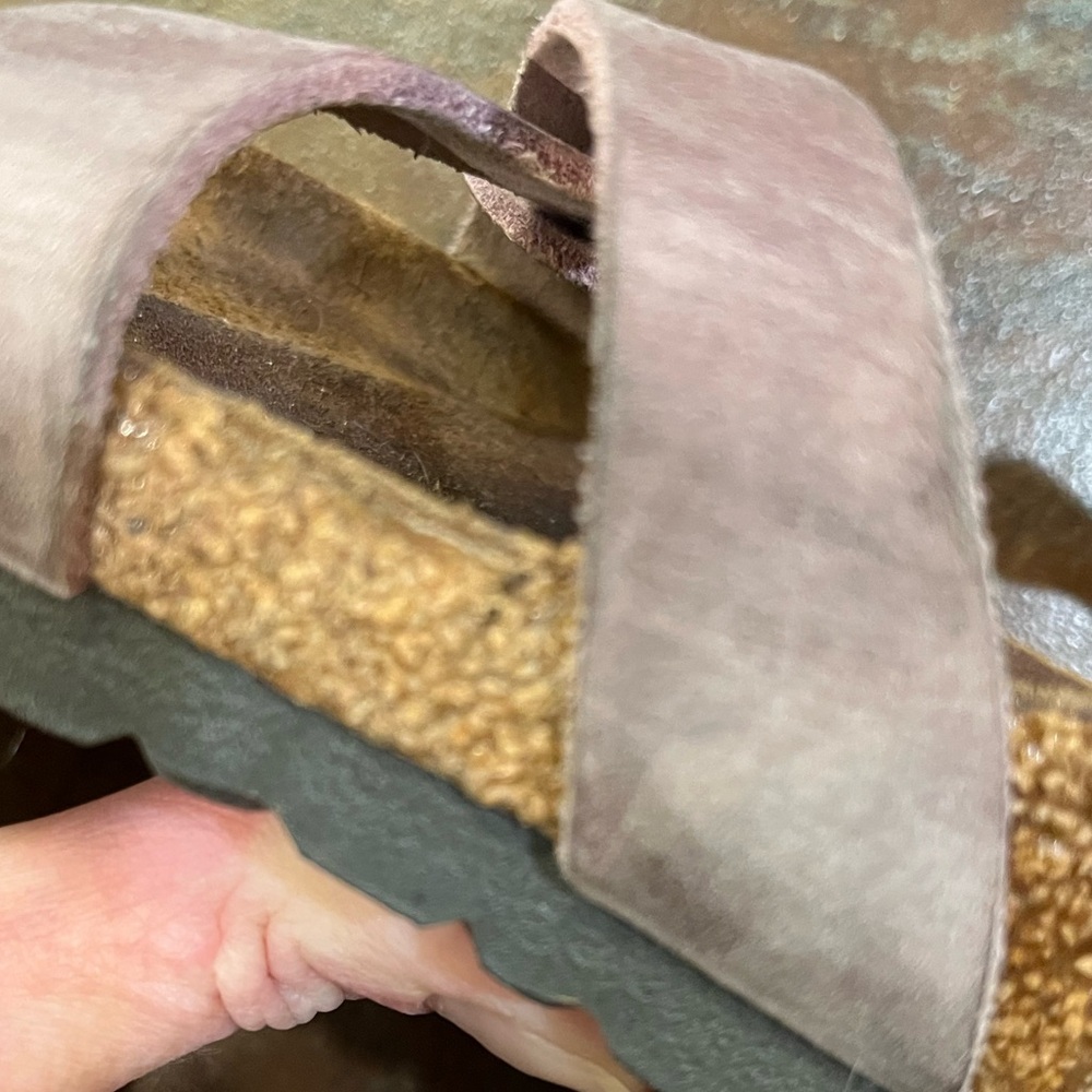 Birkenstock Faded Purple Franca Sandals Nubuck Leather - Picture 6 of 7